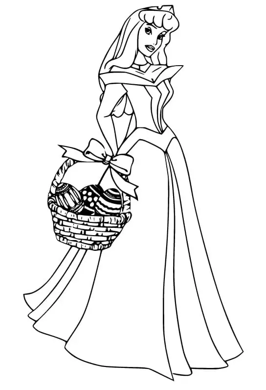Prinzessin Aurora mit Osterkörbchen