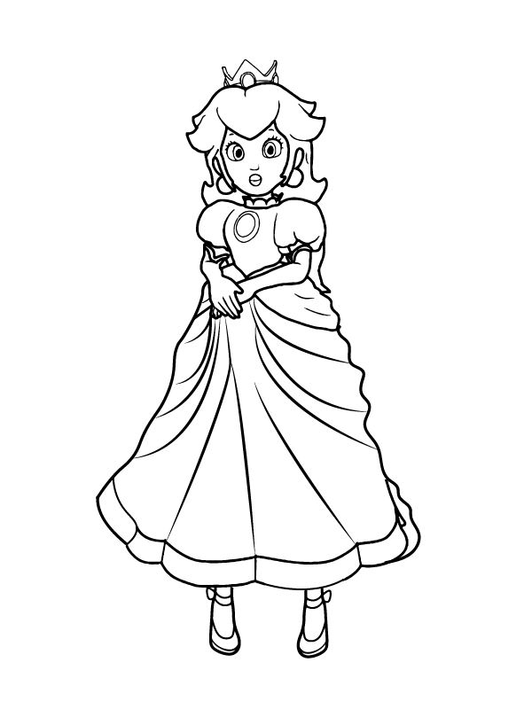 celestial Princess Peach Coloring Page
