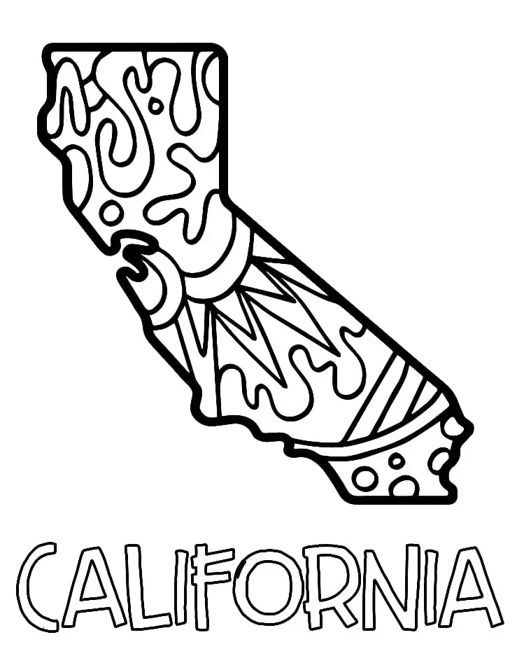 Print California Map