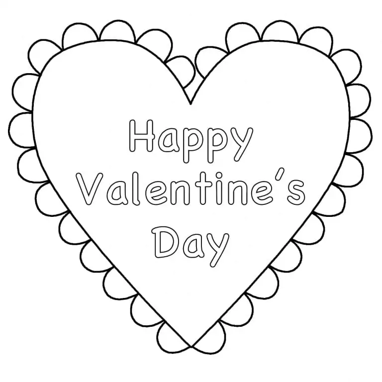 Print Happy Valentine's Day Heart