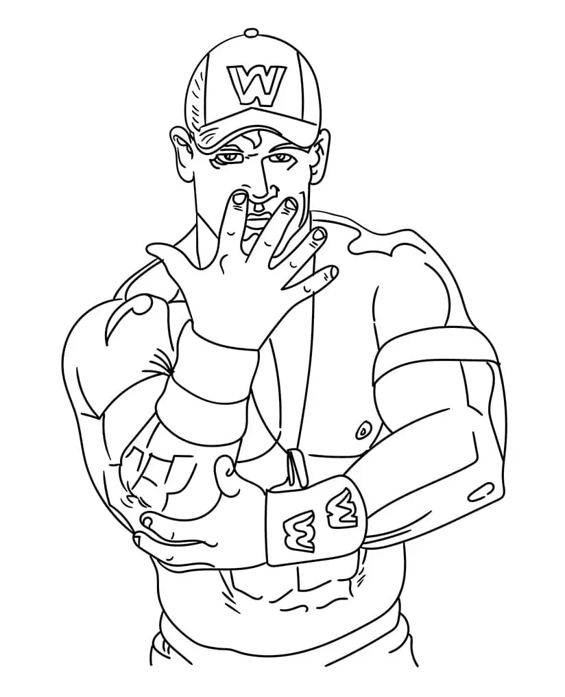 John Cena 3 Coloring Page - Free Printable Coloring Pages for Kids