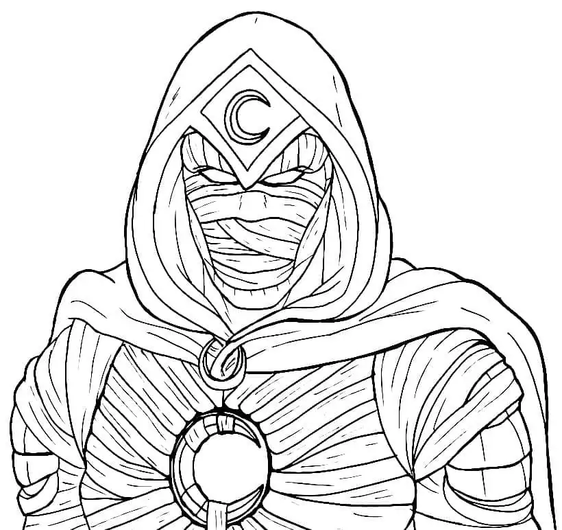 Print Moon Knight coloring page