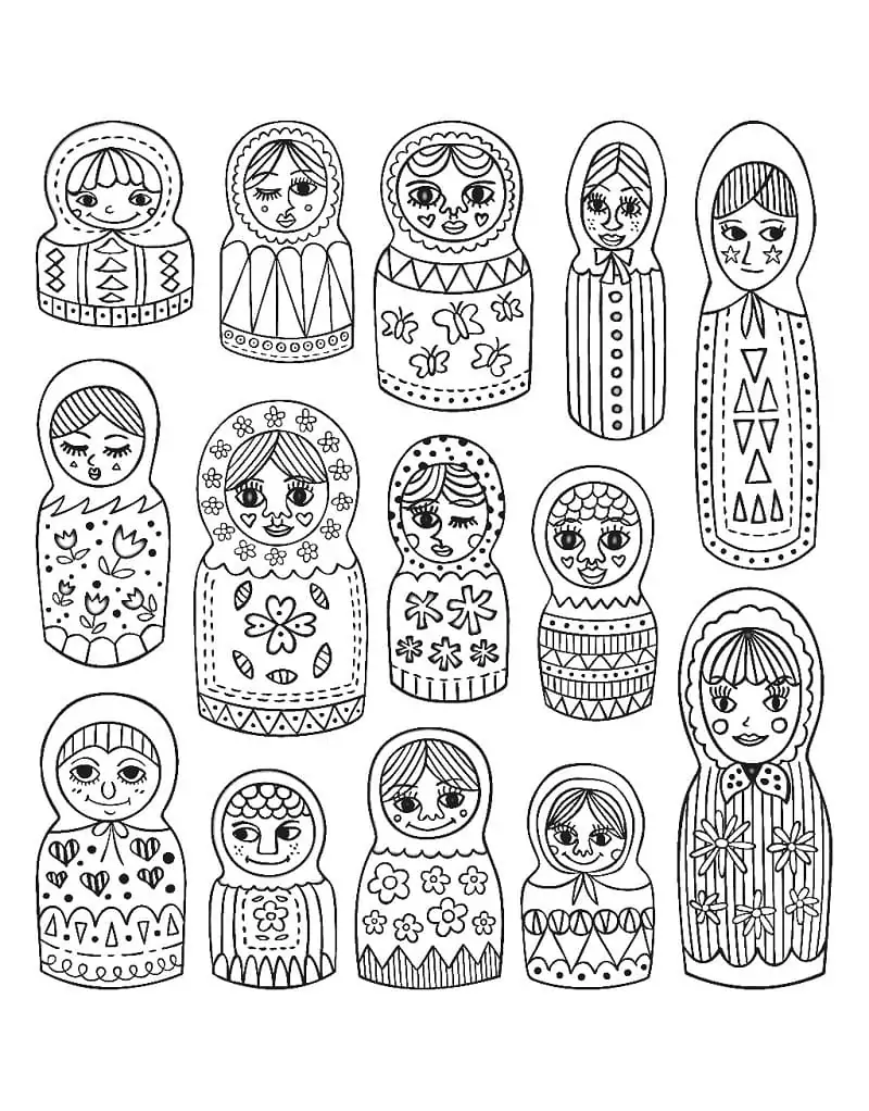 Print Russian Dolls