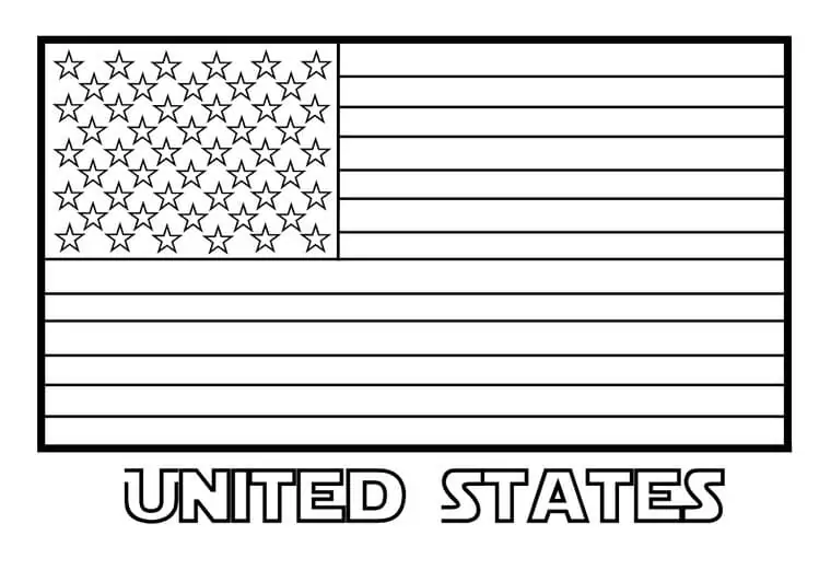 Print United States Flag
