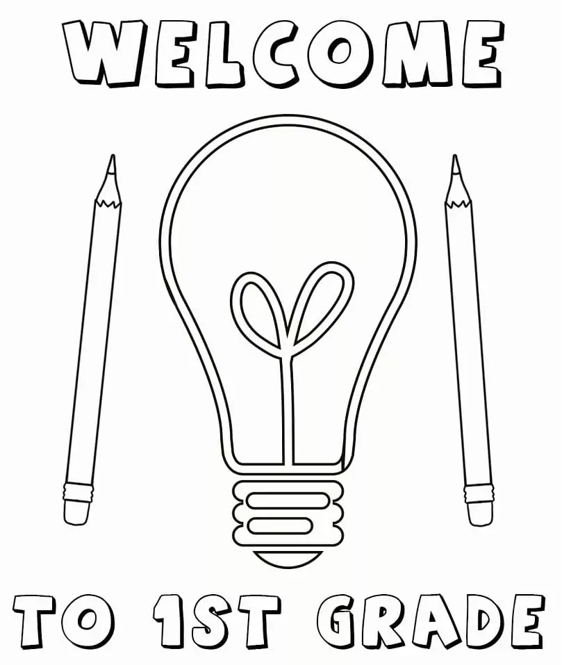 Print Welcome to First Grade