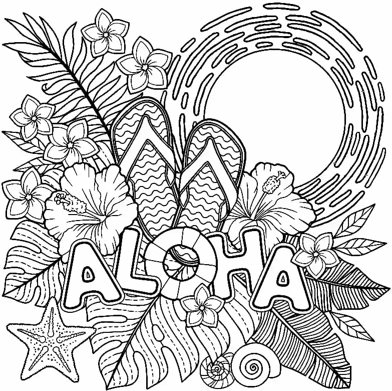 Bedruckbares Aloha