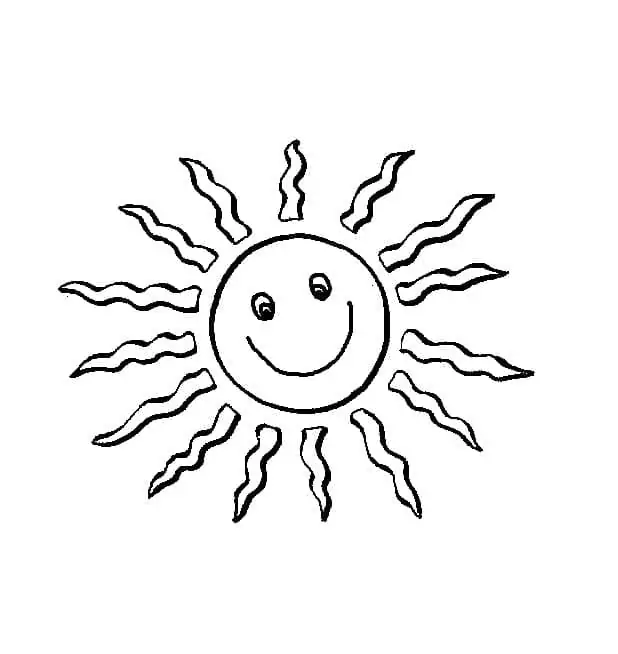 Printable Cartoon Sun