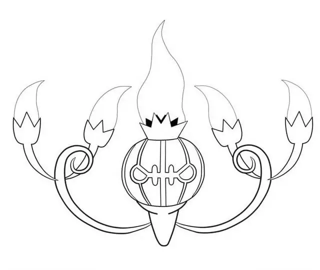 Chandelure Coloring Page