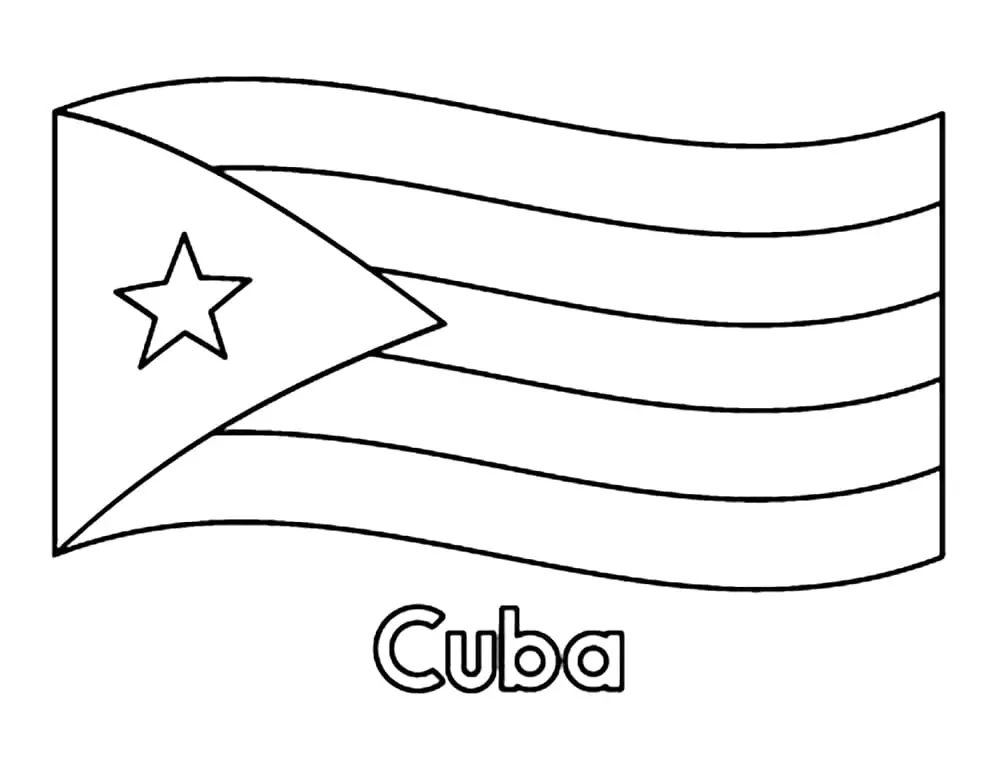 Printable Cuba Flag
