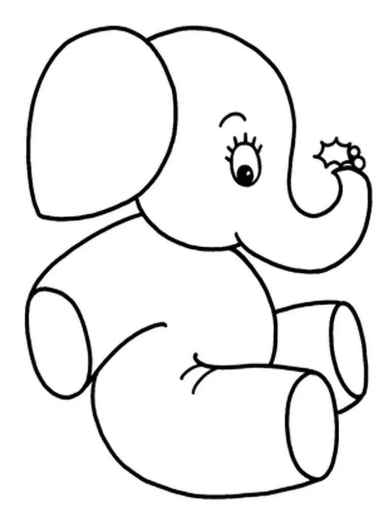 Niedlicher Elefant zum Ausdrucken