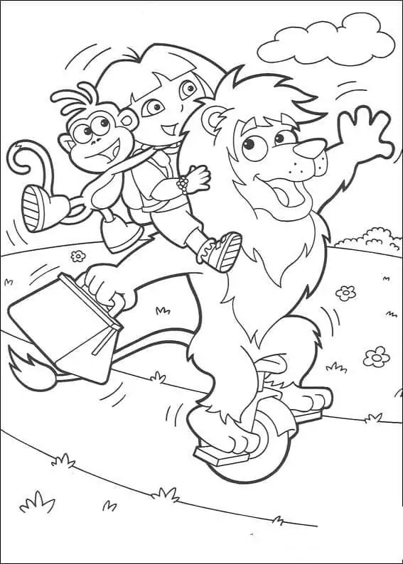 11+ Coloring Pages Dora
