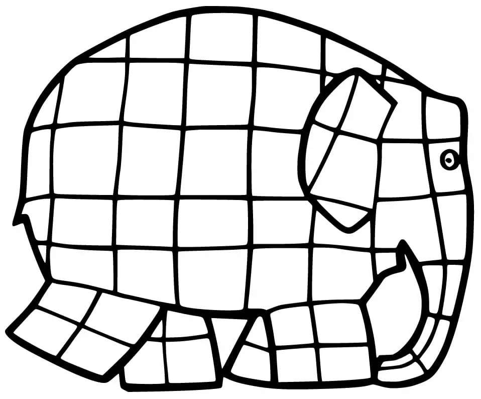 Printable Elmer the Elephant