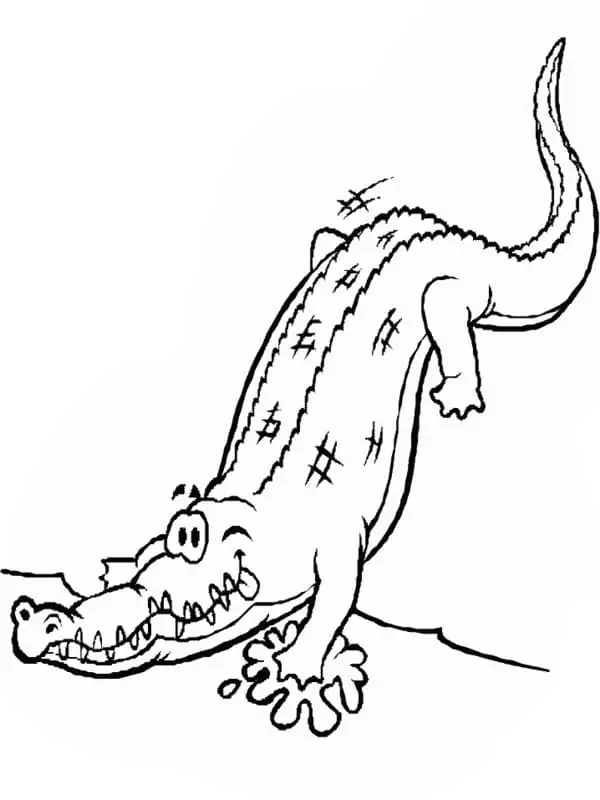 Printable Funny Alligator