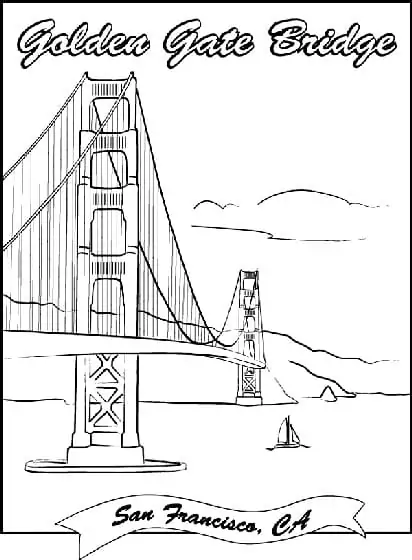 Printable Golden Gate Bridge