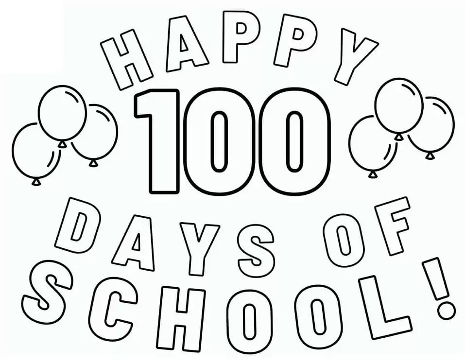 Printable Happy 100 Days Of School