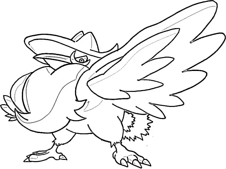 honchkrow coloring page high quality pokemon