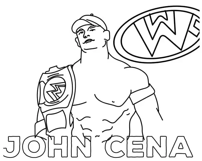 Printable John Cena Coloring Page - Free Printable Coloring Pages for Kids