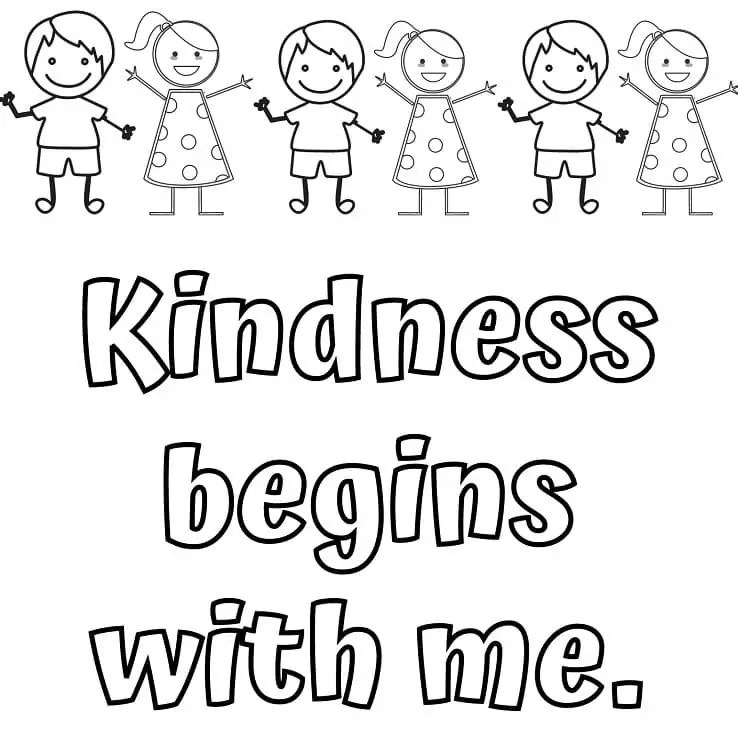 Printable Kindness Begins with Me