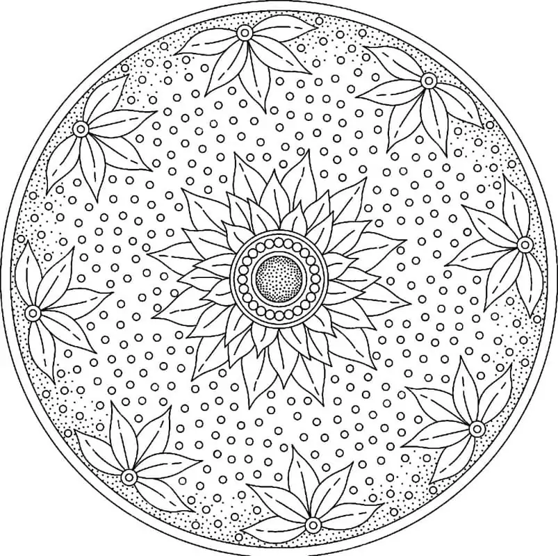 Printable Mandala Flower