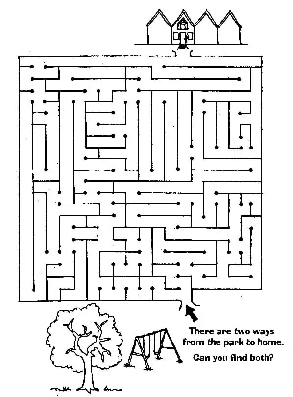 Printable Maze Worksheet