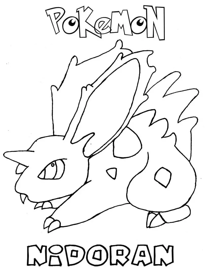 Printable Nidoran(m) Pokemon
