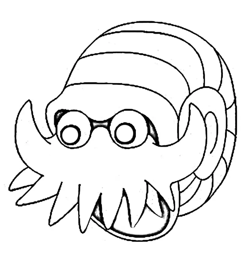 omanyte coloring page printable pokemon