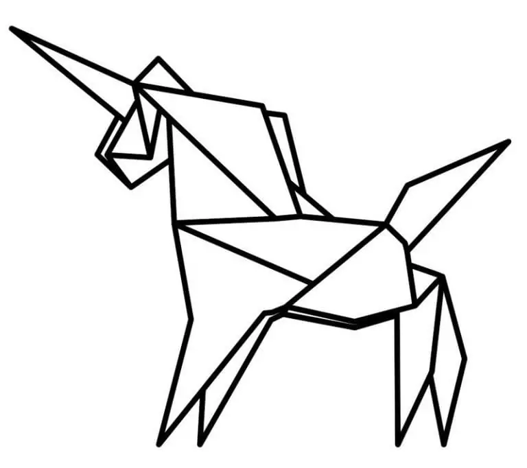 Printable Origami Unicorn