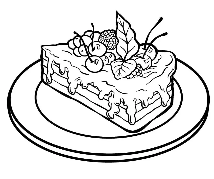 Druckbares Stück Kuchen