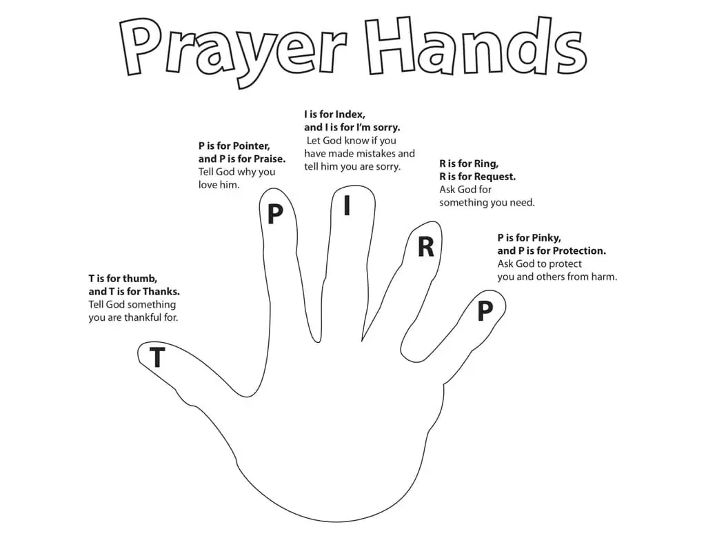 Prayer Coloring Page