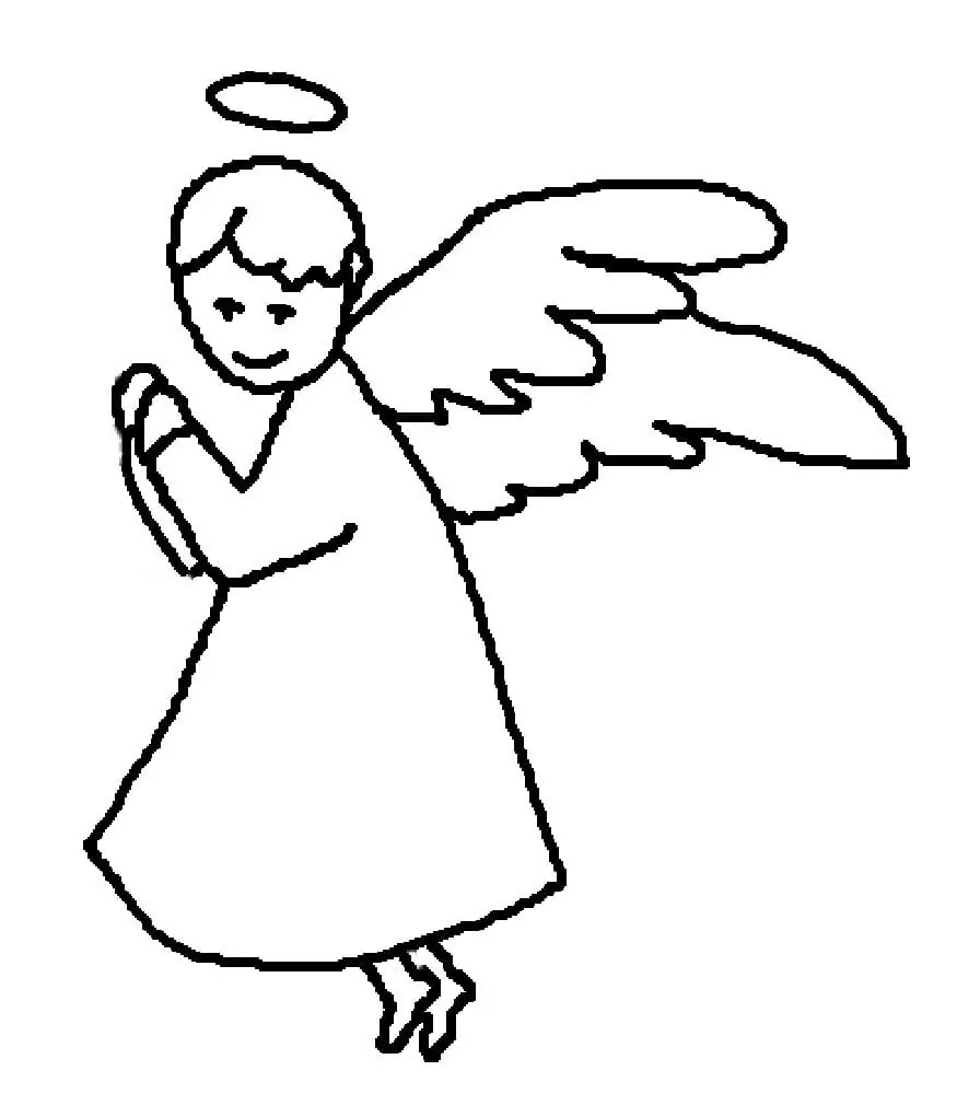 Printable Praying Angel