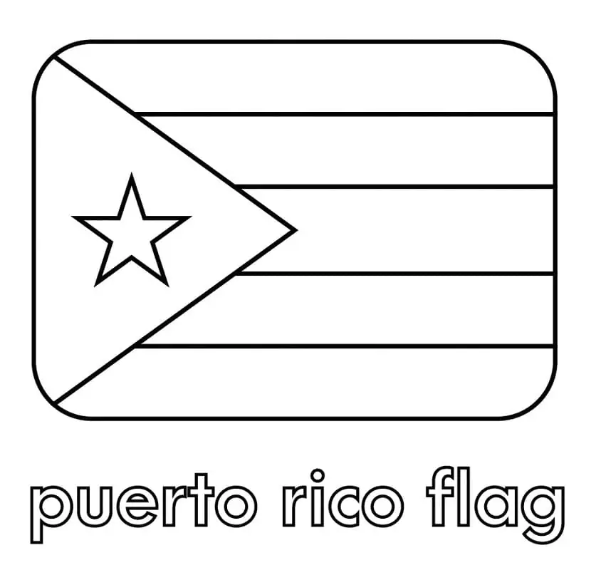Printable Puerto Rico Flag
