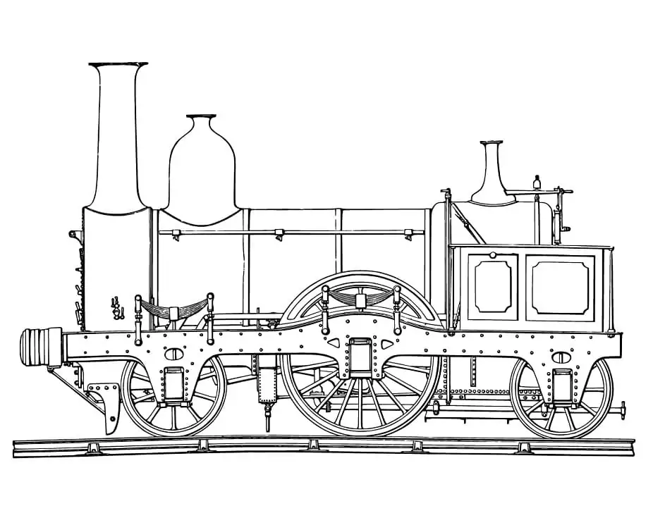 Druckbare Dampflokomotive