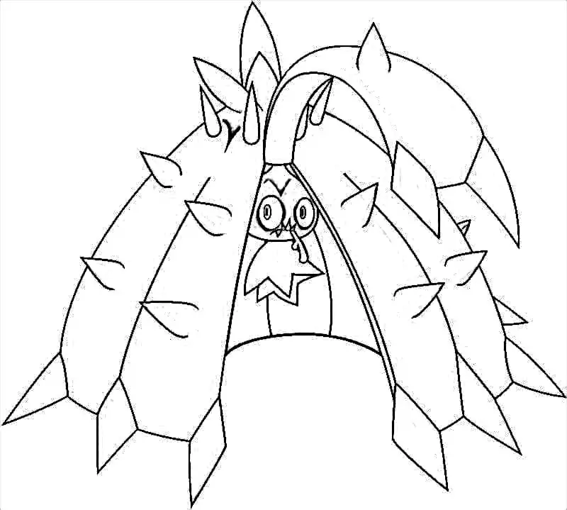 toxapex coloring pages for children pokemon