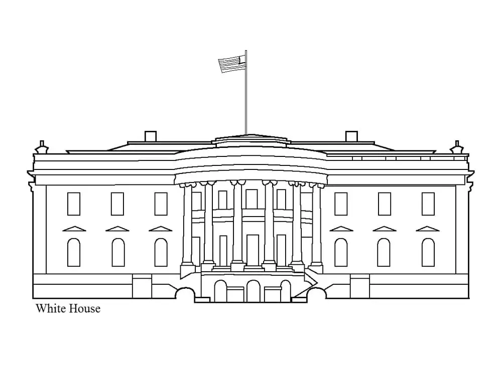 Druckbares Weißes Haus