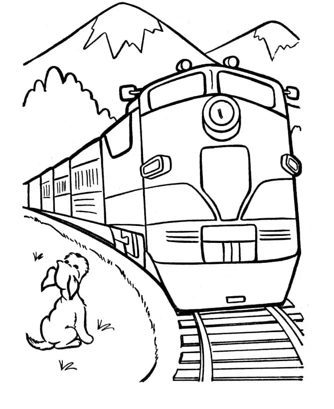 Puppy and Train