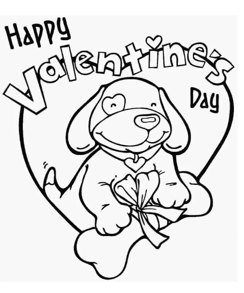 Puppy with Valentine’s Day