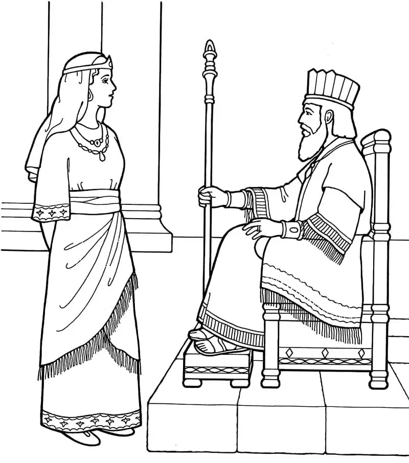 Queen Esther to Color