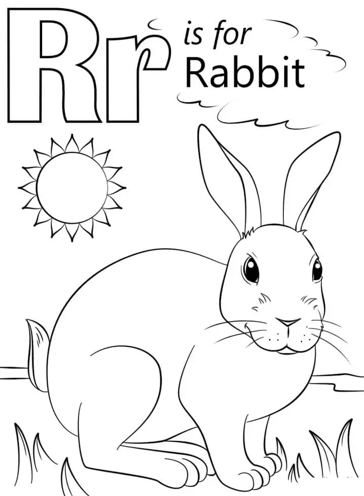 Rabbit Letter R