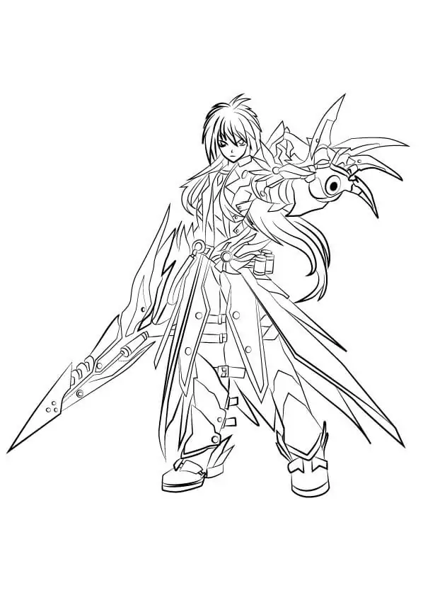 Raven from Elsword Coloring Page - Free Printable Coloring Pages for Kids