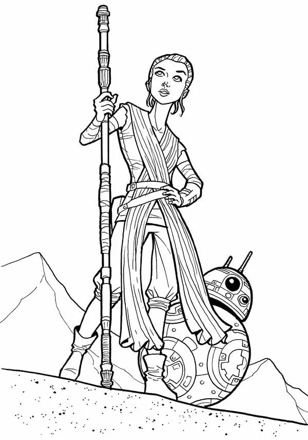 Rey from Star Wars - Coloring Pages