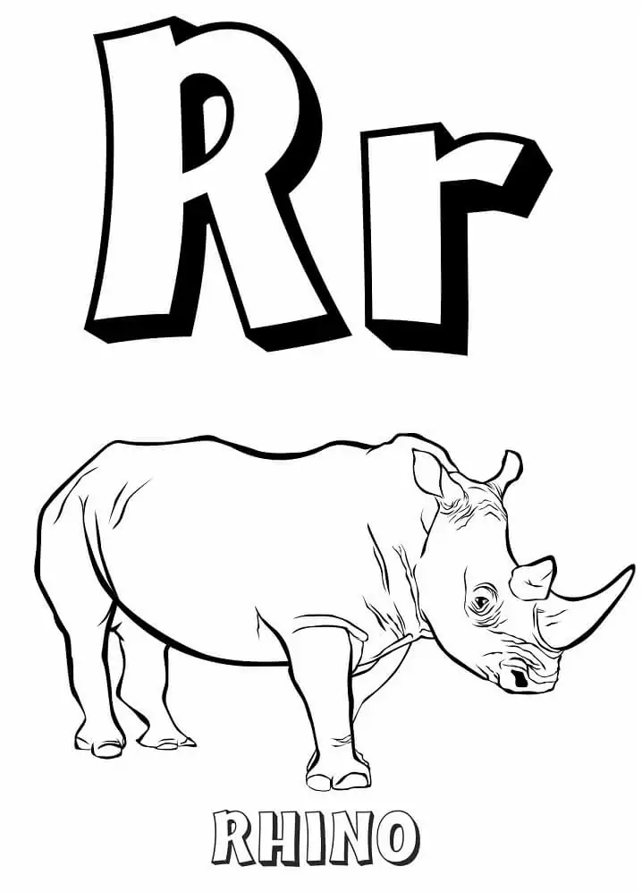 Rhino Letter R
