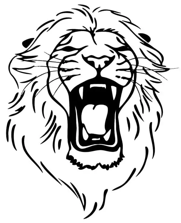 Roaring Lion Face