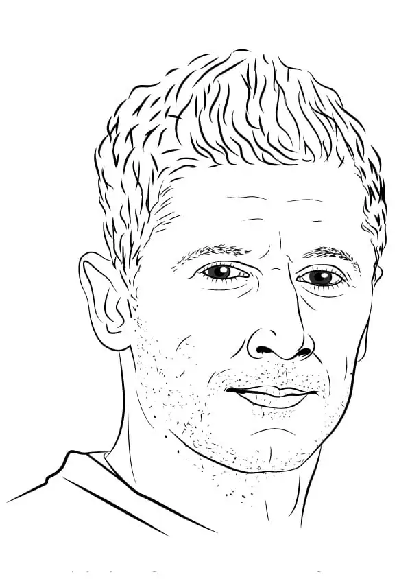 Robert Lewandowski 6 Coloring Page - Free Printable Coloring Pages for Kids