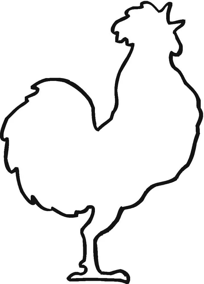 Rooster Outline