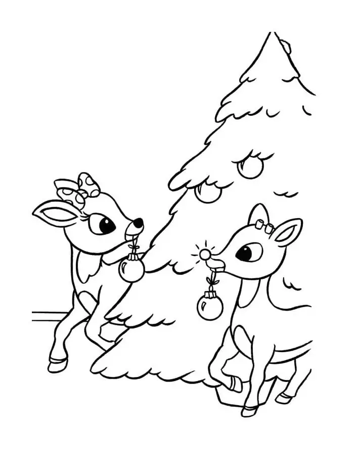 Rudolph and Christmas Tree