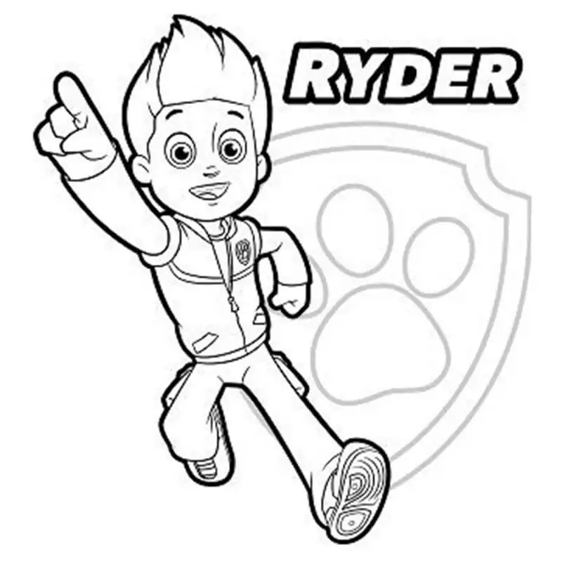 Ryder- und Pfotenabdruck-Abzeichen