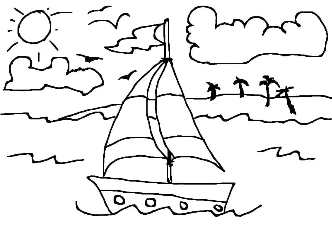 Sailboat in the Ocean