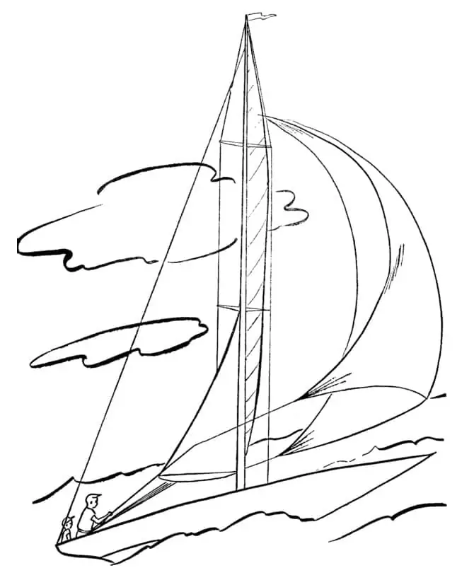 Sailboat - Coloring Pages