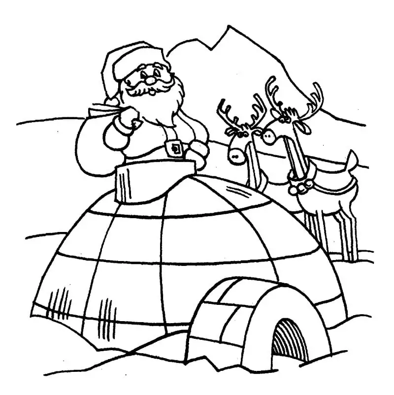 Santa with Igloo