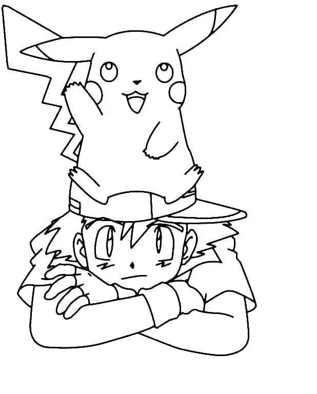 Satoshi with Pikachu